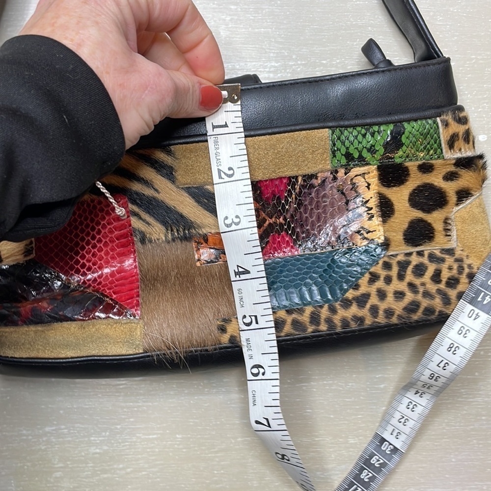 Tempo Designs Patchwork Leather And Snakeskin Clu… - image 6